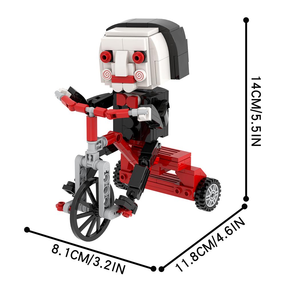 

MOOXI Horror Movie 239Pcs MOC Bricks Saw Brickheadzed Billy Figure Model Set DIY Blocks Toys For Children Tricycles Gift MOC7337