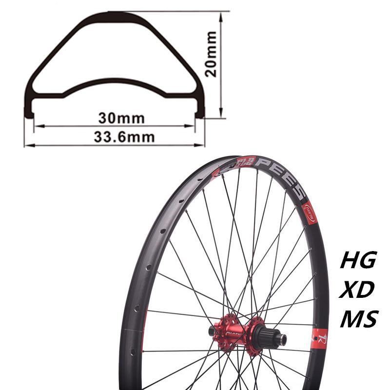 RUJIXU BOOST Mountain Bike Wheelset with 7 Bearings - Available In 26", 27.5", 29" Sizes 
