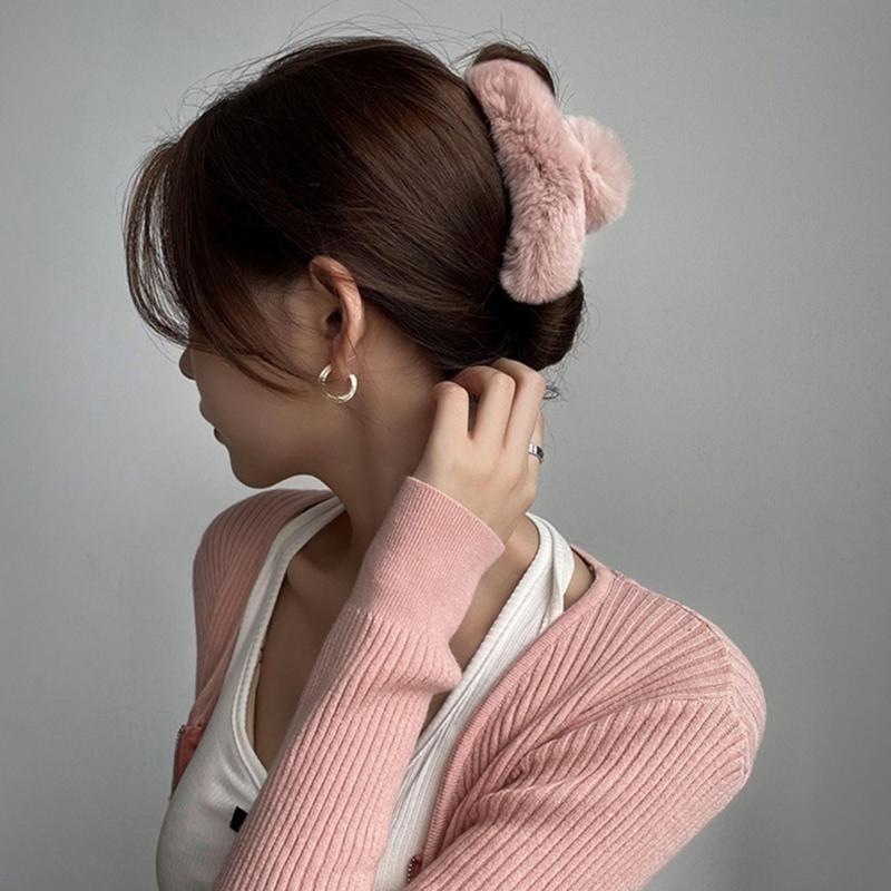 Elegant Winter Large Hair Claw for Women Girls Acrylic Hairpins Hair Clip Barrette Crab Headwear Girls Accessories