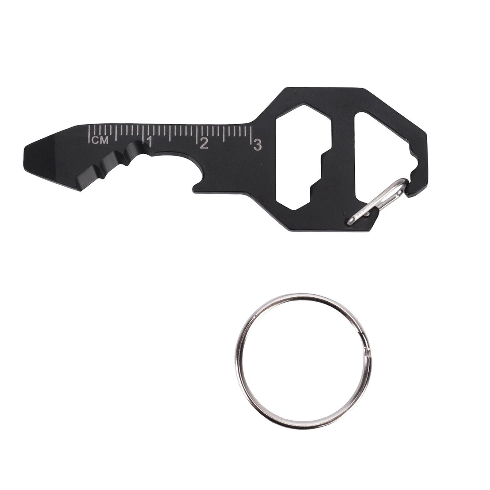 

Cobee Keychain Bottle Opener Multi Tool,Keychain Pocket Tool for Bottle Opener, Screwdriver, Ruler, , Bit Driver one size чёрный