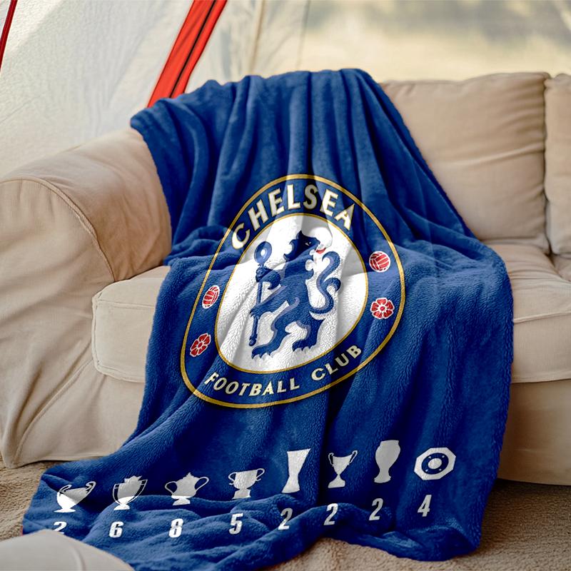 Chelsea FC Blanket Lightweight Print Throw Blanket For Couch, Bed, Car, A Heartfelt Gift for Your Family and Friends