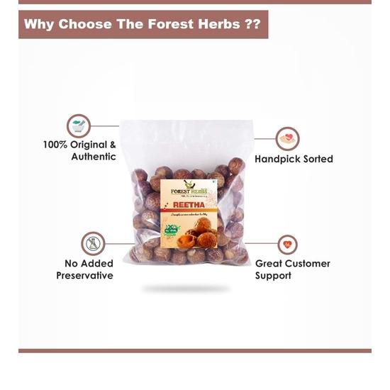 THE FOREST HERBS Natural Care from Nature Whole Dried Reetha, Soap Nuts, Aritha Raw Form,For All Hair Type 500G, 1 Count