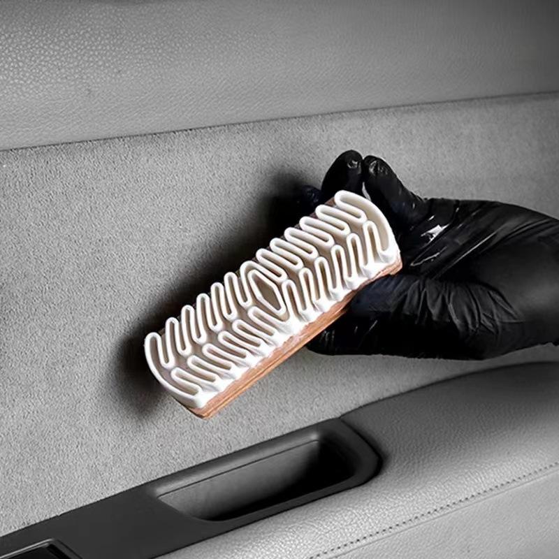 2 szt. Części Wewnętrzne Samochodu Detailing Czyszczenie Pędzel Pędzel do Czyszczenia Samochodu Uniwersalny Auto Czysty Fotel Skóra Tapicerka Samochodowa Narzędzie do Czyszczenia