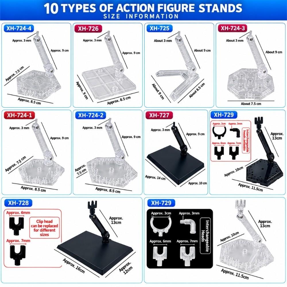 Adjustable Arm Action Figure Display Stand Transparent Action Figure Base  HG Model Figures