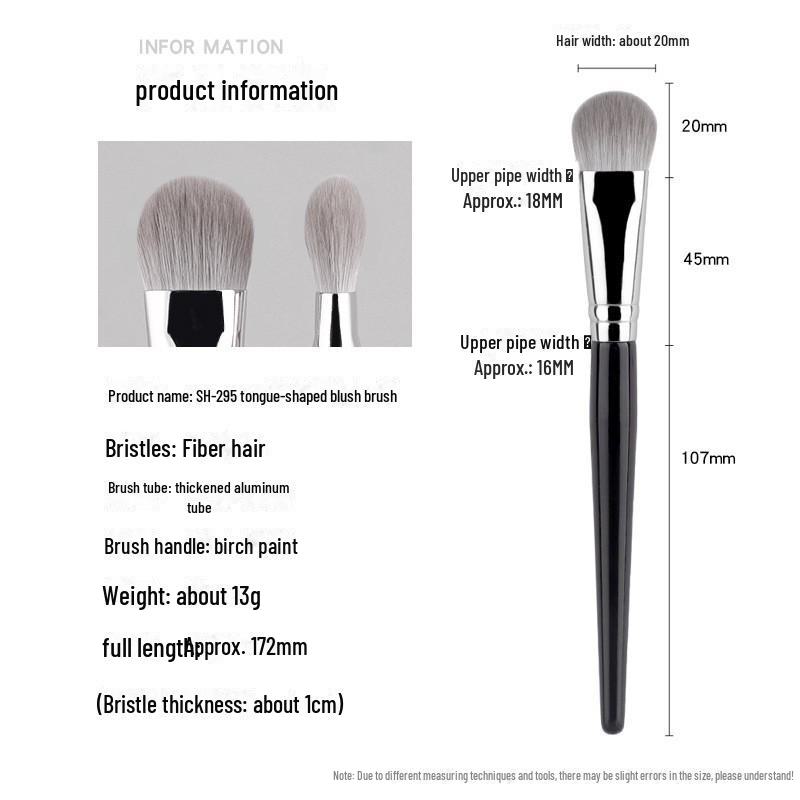 

Набор кистей для румян в форме языка, залитых солнцем: Портативные кисти для макияжа с плоской головкой для естественного вида