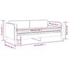 VidaXL Daybed with Mattress Black 90x190 Cm Fabric 3196810