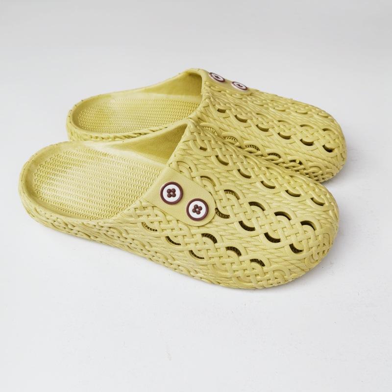Slippers summer home bag head sandals bathroom bath non-slip soft-soled hole shoes
