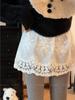 Korean High Waist Lace Mini Skirt - Women's Spring White Layered Design