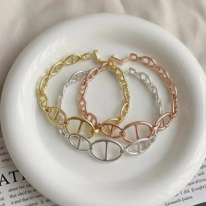 925 Silver Circular Ladder Chain Silver Bracelet