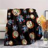 1PC Chucky Print Flannel Blanket, High quality All Seasons, Home Decor, Warmth and Comfort, Perfect for Christmas Gifts