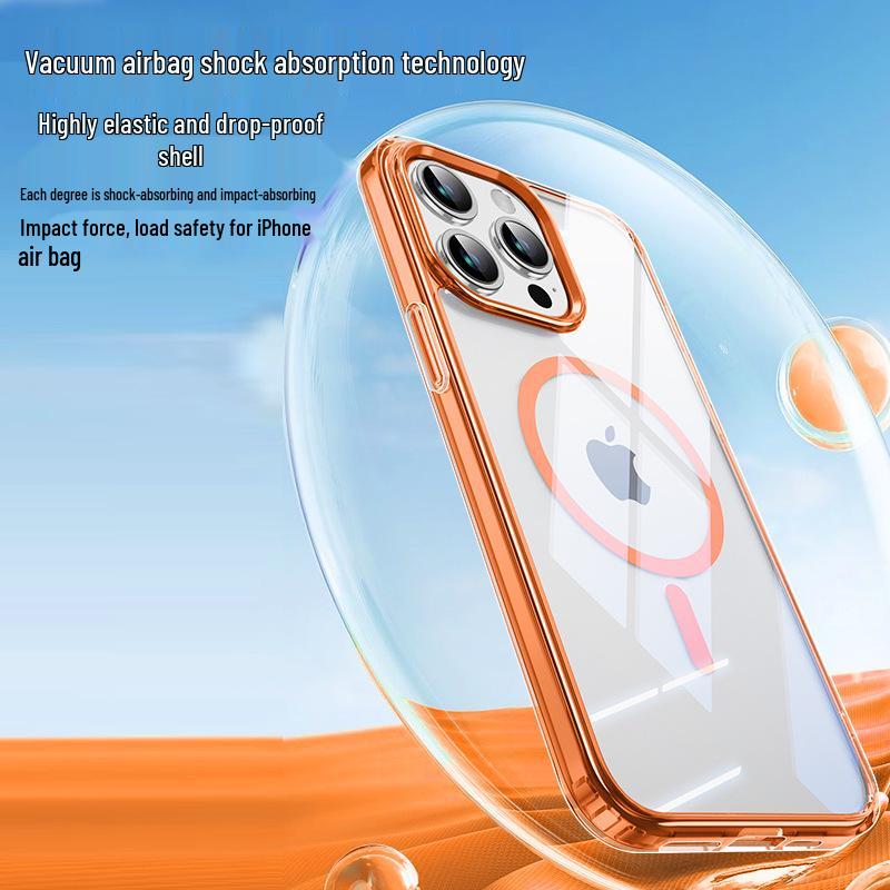 iPhone 14/15 Transparent Airbag Anti-Drop Case with Back Panel