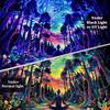Heopapin Blacklight Psychedelic Forest Meditation Tapestry UV Reactive Cosmic Galaxy Starry Sky Wall Art Tapestry Trippy Yoga Spiritual Chakra Wall