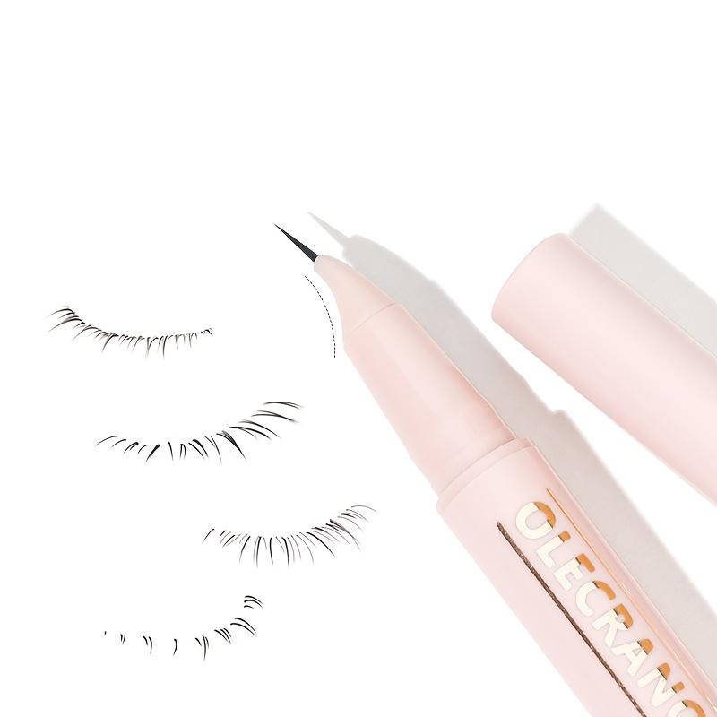 Lápiz Eyeliner Curvo 2 en 1 y Lápiz de Cejas Impermeable, a Prueba de Manchas, Larga Duración Acabado Mate Punta Ultrafina para Eyeliner Alado Preciso y Cejas Naturales