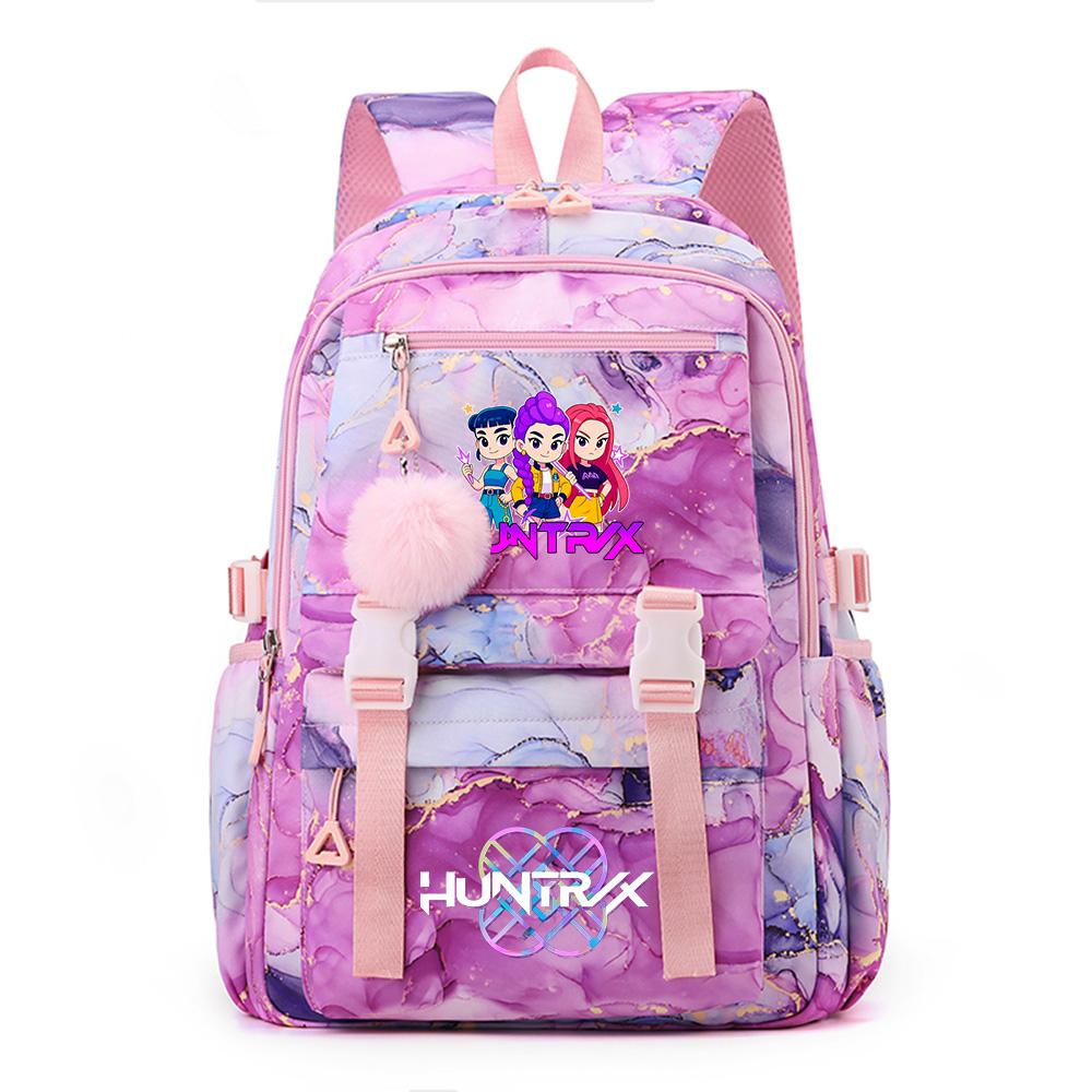 Cartoon Demon Hunters Printed Backpack Schoolbag for Teenager Student Girl Boy Bookbag Large Capacity Waterproof Travel Bag Mochila