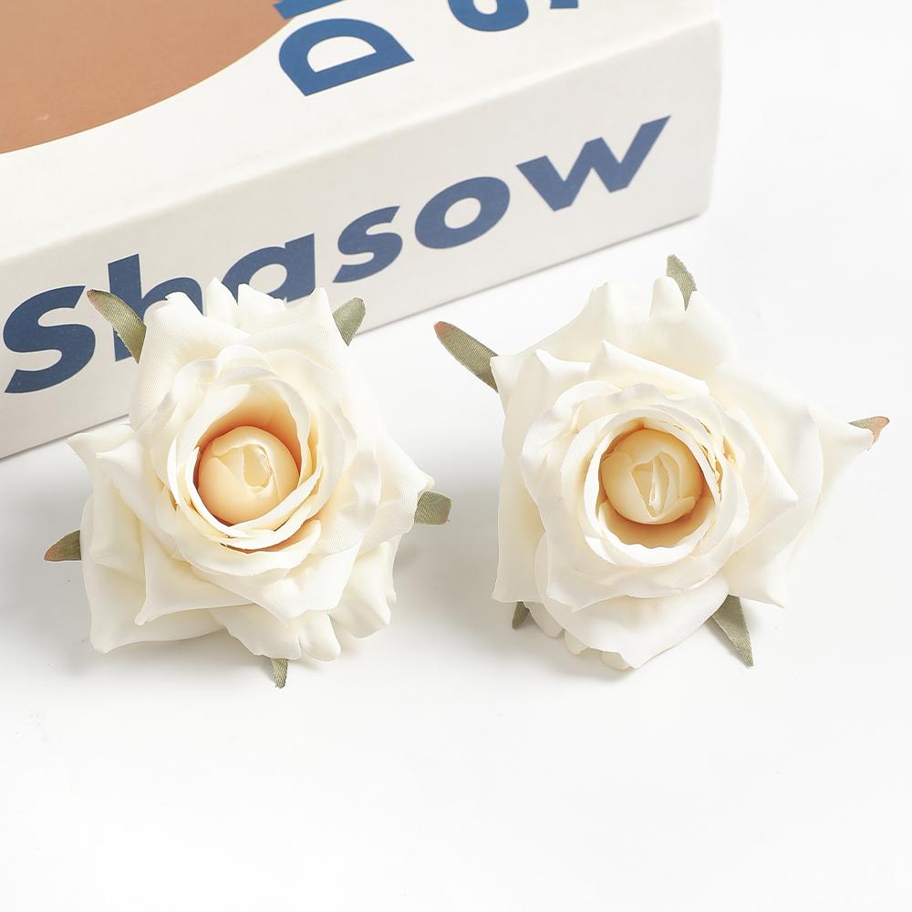 10/20Pcs Artificial Rose Flowers 6.5CM Silk Fake Flowers for Home Room Decor Party Garden Wedding Decoration DIY Gifts Accessory