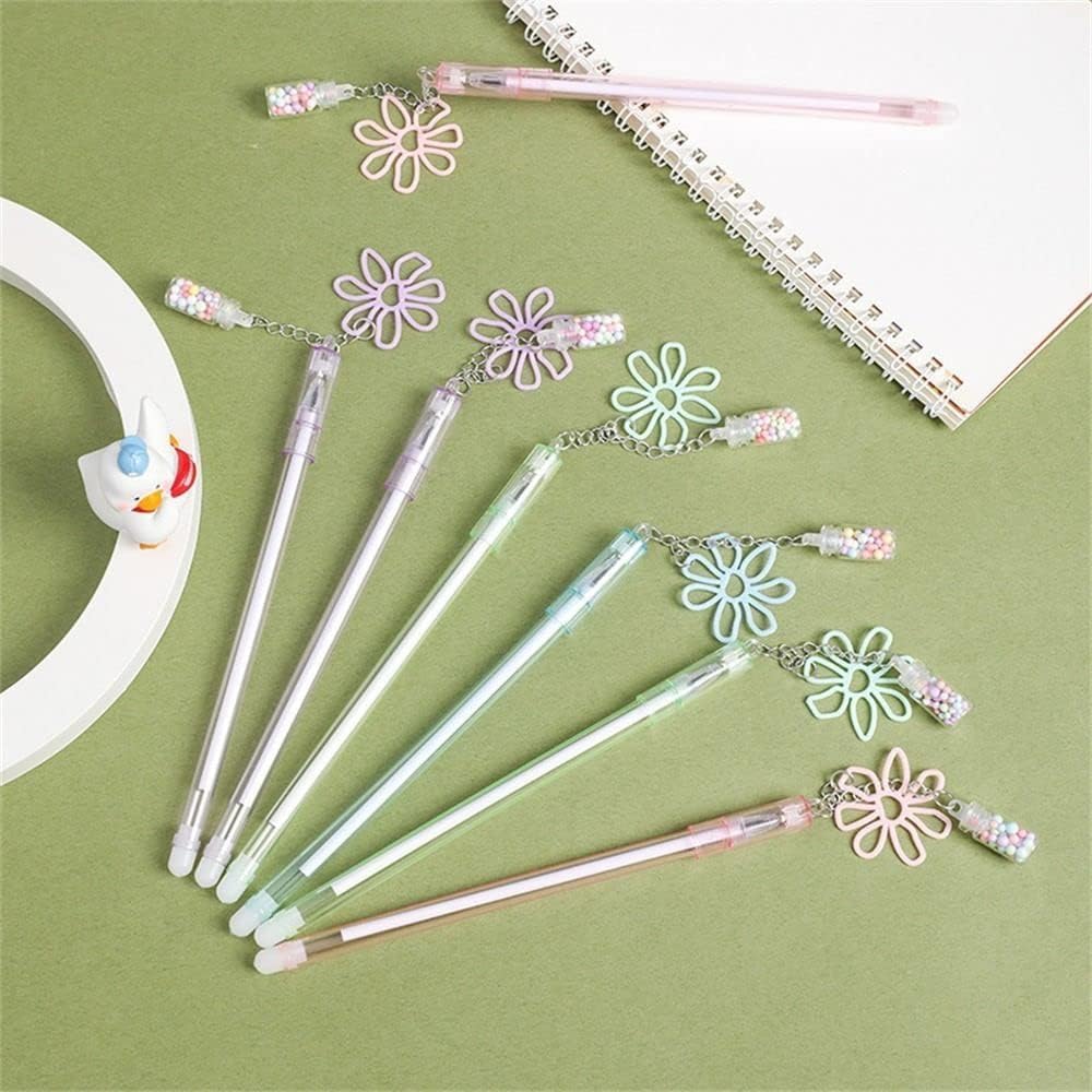 1PC Random Color Gel Pen Pendant Pen Cute Drifting Bottle Bear Pendant Gel Pen Stationery Sweet Lovely Erasable School Office Supplies(Bear Random)
