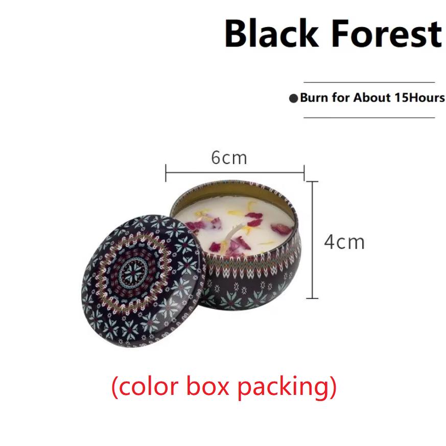 1PCS Vintage Can Candles Soy Wax Flower Fragrance Scented Candle Home Decoration Candle Jars for Wedding Ceremony Birthday Gift