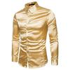 2026 Autumn Men's European Long Sleeve Shiny Casual Shirt