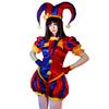Pomni Cosplay Kostüme Anime Clown Uniform The Amazing Digital Circus Halloween Damen Overall Hut Handschuhe Beinabdeckung Socken Anzug