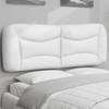 VidaXL Headboard Cushion, Reading Pillow with Zipper, Reading Cushion for Bed Bedroom, White 374584