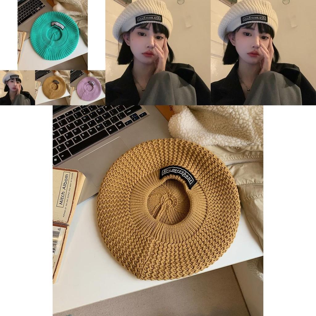 Fashionable Women's Winter Cotton Beret Soft And Comfortable Knit Hat