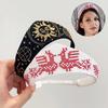 Floral Embroidery Crown Headband Elastic Hair Band New Hairpin Headband  Hair Accessories
