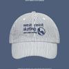 Striped letter embroidered baseball cap women's spring new summer thin breathable sunshade cap tide