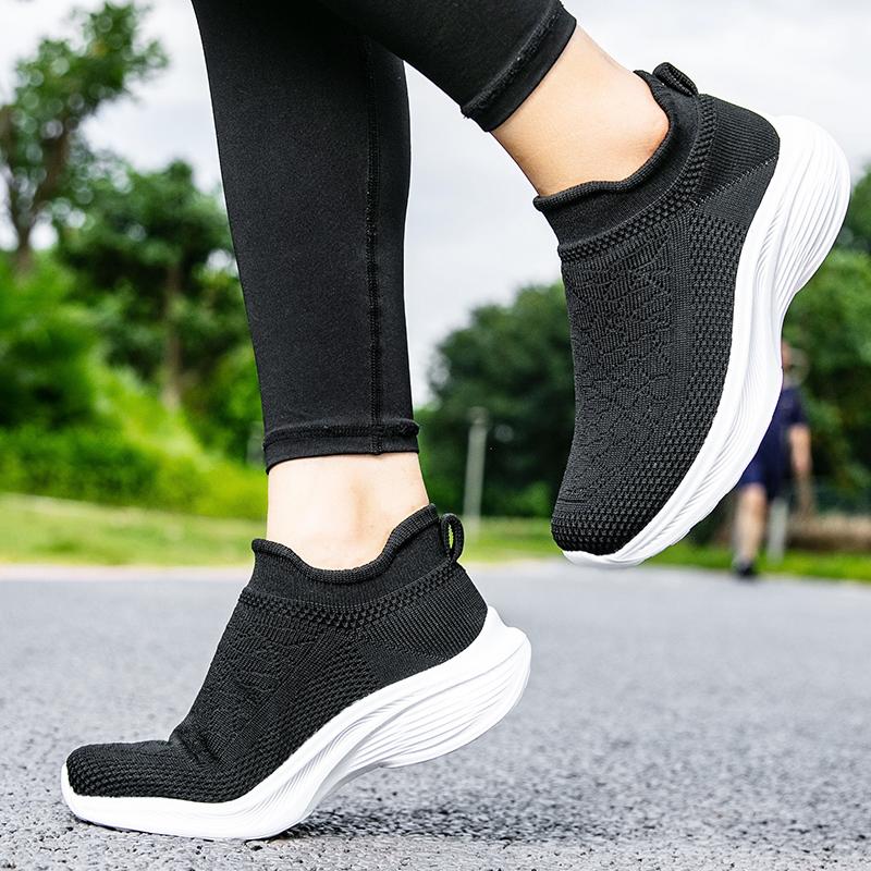 Big Size 41 Lightweight Summer Women Sneakers Breathable Outdoor Sports Running Shoes Comfortable Socks Athletic Shoes