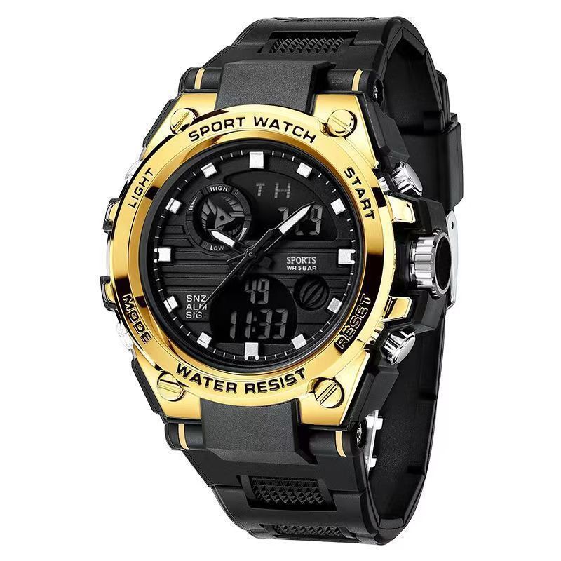 Teen Electronic Watch Men's Model, Junior High School Students' Multi-functional Waterproof Luminous Electronic Watch for Boys