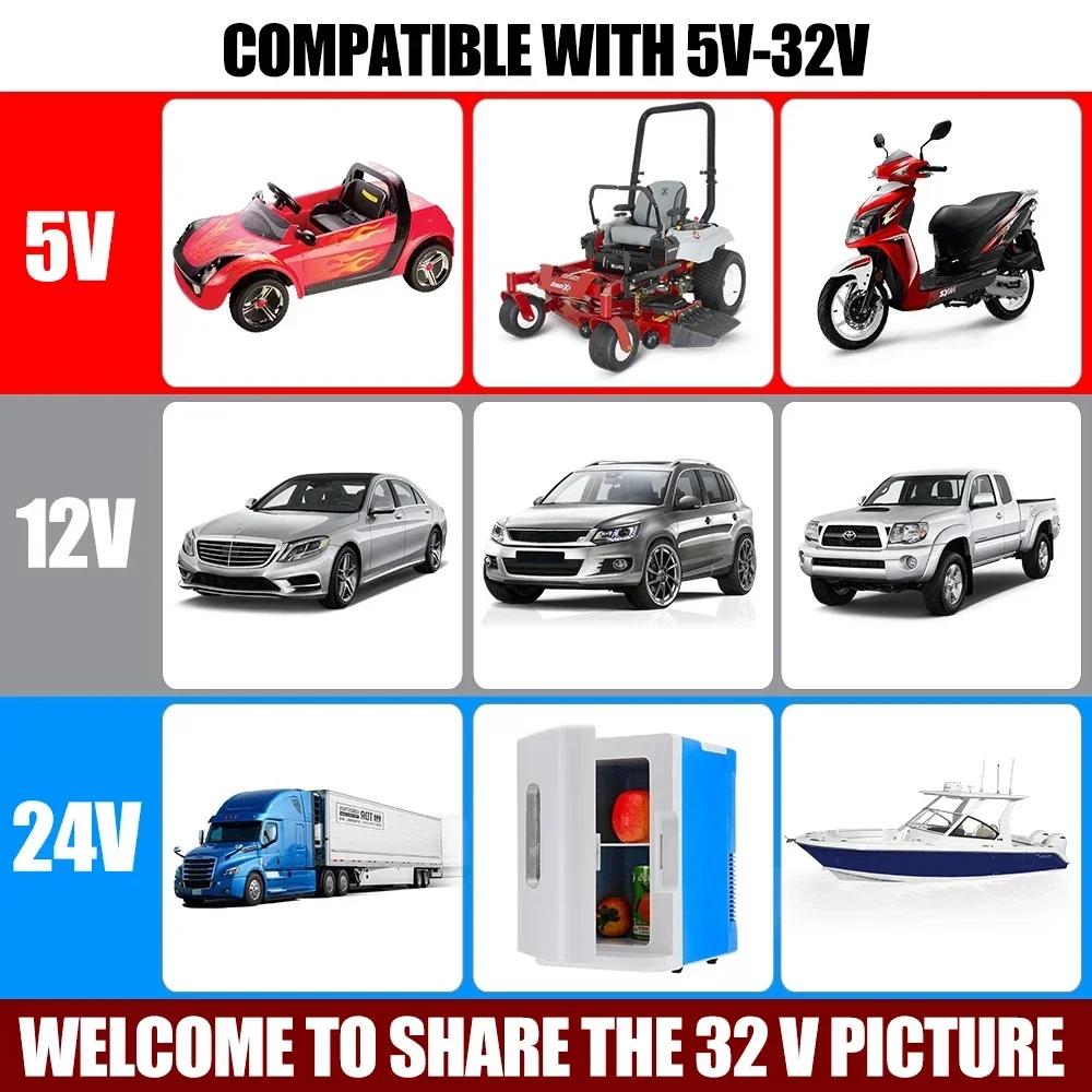 5-32V DC Automotive Circuit Tester Pen - Digital Display, Long Probe, Electric Diagnostic Tool with Light for Car Repair