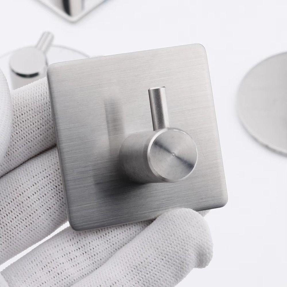 4Pcs Multi-Purpose Adhesive Wall Hook Heavy Duty Towel Holder Towel Rack Bathroom Kitchen Hardware