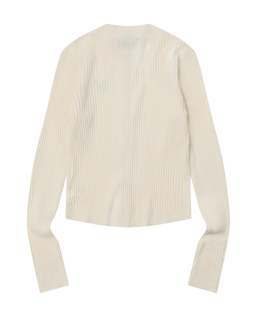 Mucent Orchid Ribbed Crop Knit Zip-Up (7 Colors)