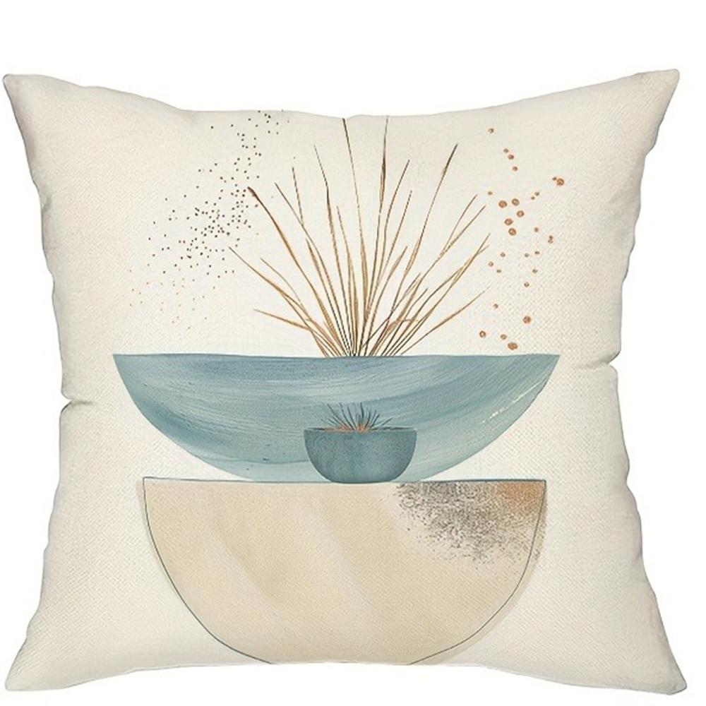 Bohemian style home decoration pillowcase abstract simple geometric leaf pattern design living room sofa chair cushion cover