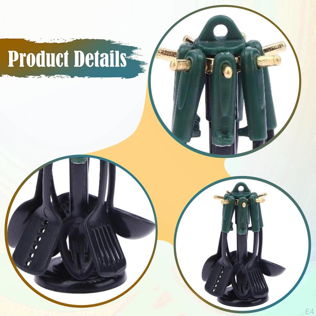 7-piece Dollhouse Cookware Set, Realistic Miniature Accessories