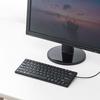 SANWA SUPPLY Schlanke USB-Tastatur mit englischem Layout (Schwarz) SKB-E3UN