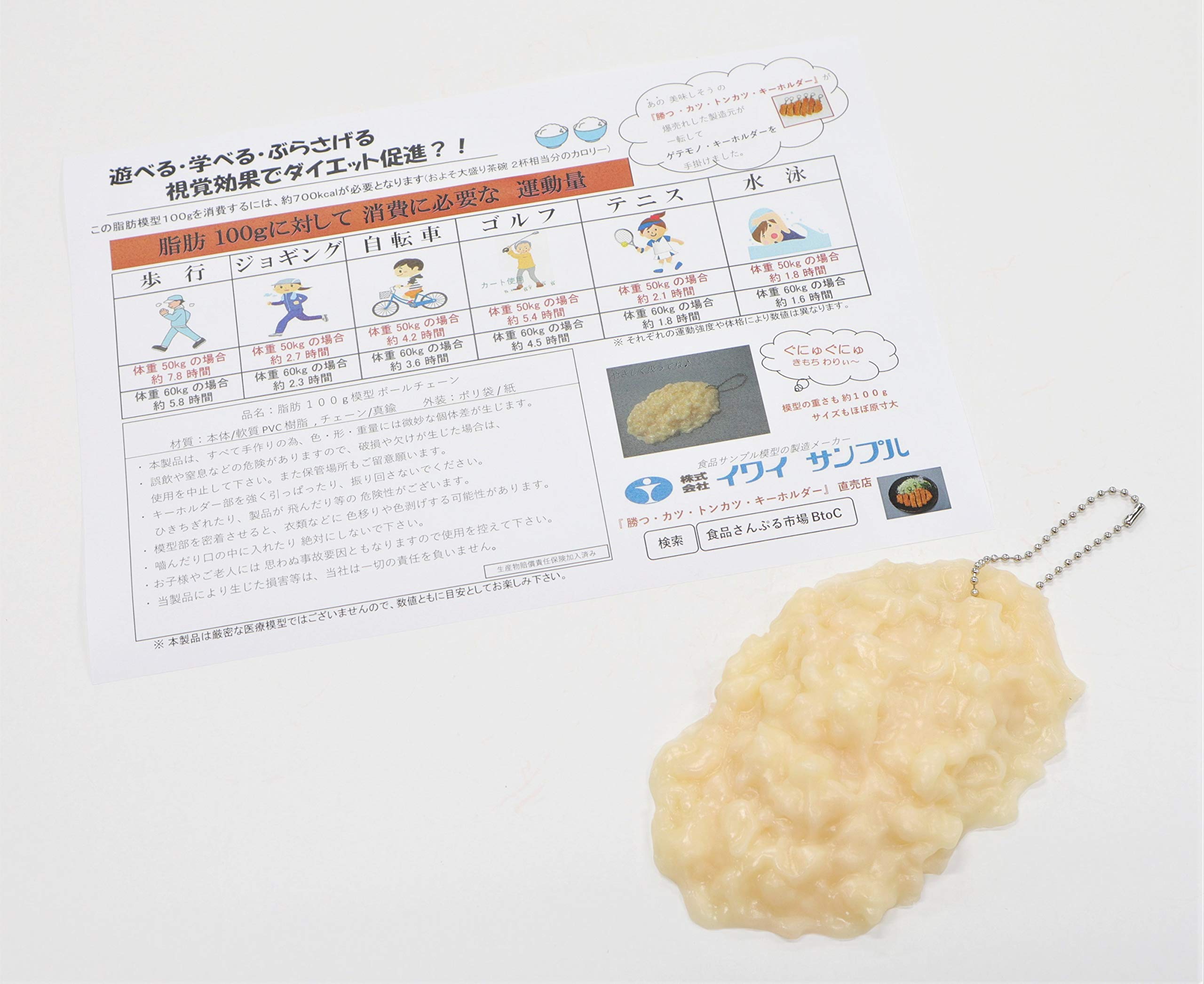 

Fat 100g Fat Keychain Food Actual Food Model Sample, Model, Chain, Sample, Weight, Diet/Training,