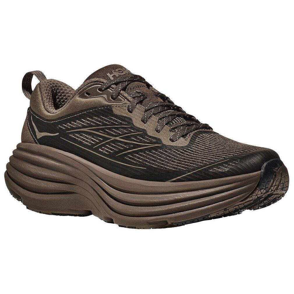 HOKA Bondi 8 Caged Stealth Tech Pack Unisex Sneaker Brown Umber Deep-Umber 1155391-UBR