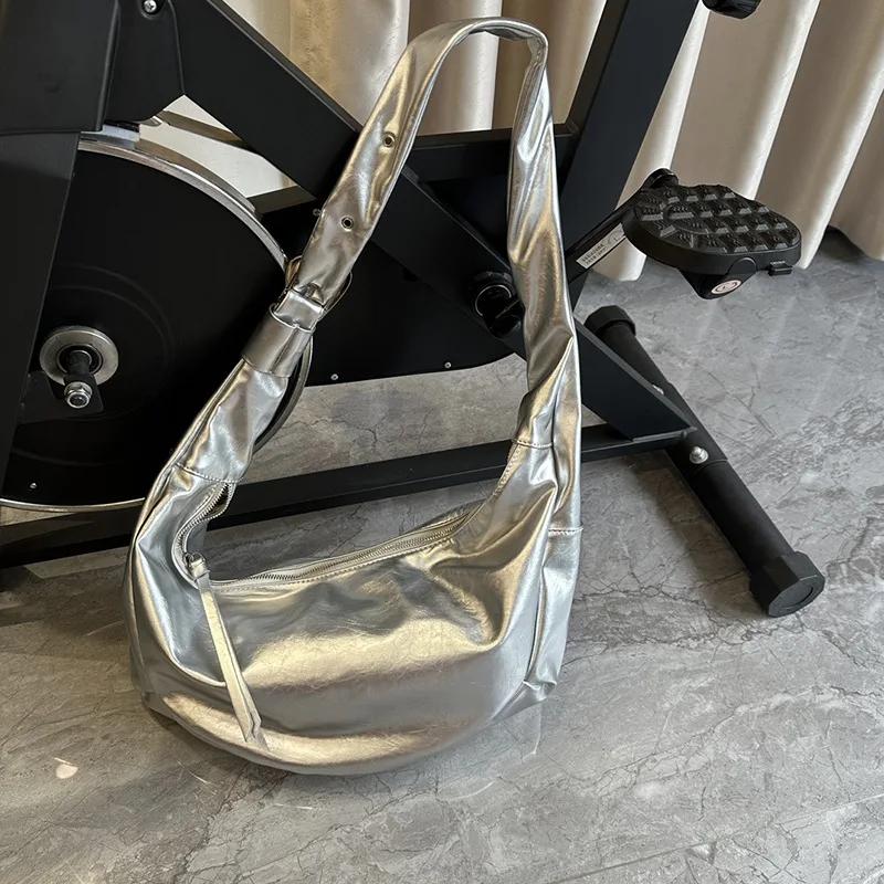 

Luxury Soft PU Leather Shoulder Bag Half Moon Cloud Tote Bags for Women Large Capacity Crossbody Bags Wide Strap Hobo Women Bag 46x21x14cm
