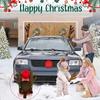 Christmas Car Decoration Deer Horn Antlers Car Kit with Red Nose and Tail for Holiday Gift Set Car Accessories Hanging Pendant