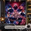 Personalized Wall Tapestry,Jujutsu Kaisen Custom Printed Name, Fabric Wall Art For Indoor Room Backdrop