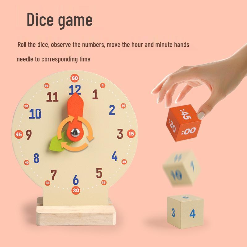 Montessori Clock Teaching Aid: Children's Educational Toy for Early Learning and Time Recognition