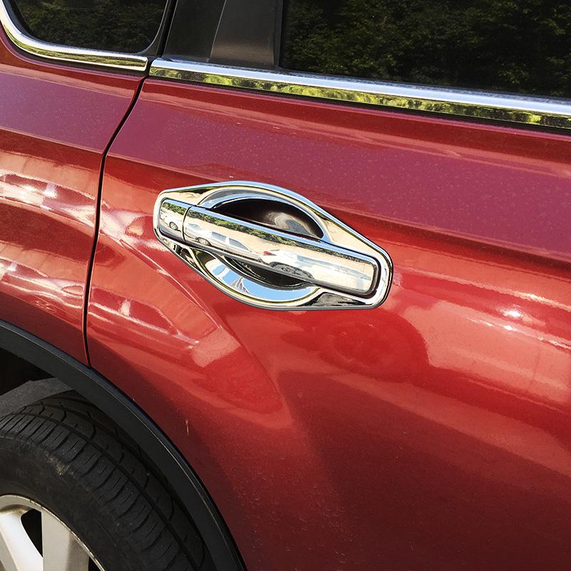 ABS Chrome For Nissan X-TRAIL XTRAIL T31 2008 2009 2010 2011 2012 2013 Cup Insert Door Handle Bowl Bezel Cover Trim Garnish 8pcs 7HD