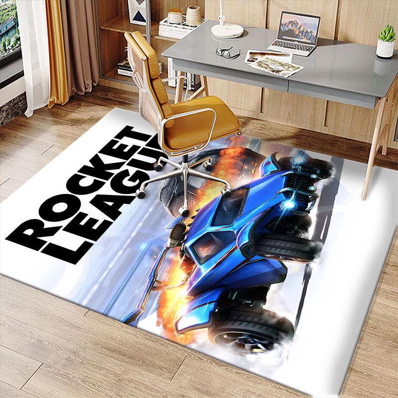 Game Rocket league Printed Absorbent Washable Carpet,Non-Slip Bathroom Mats,Kitchen Rugs,Living Room Entrance,Camping Picnic Rugs