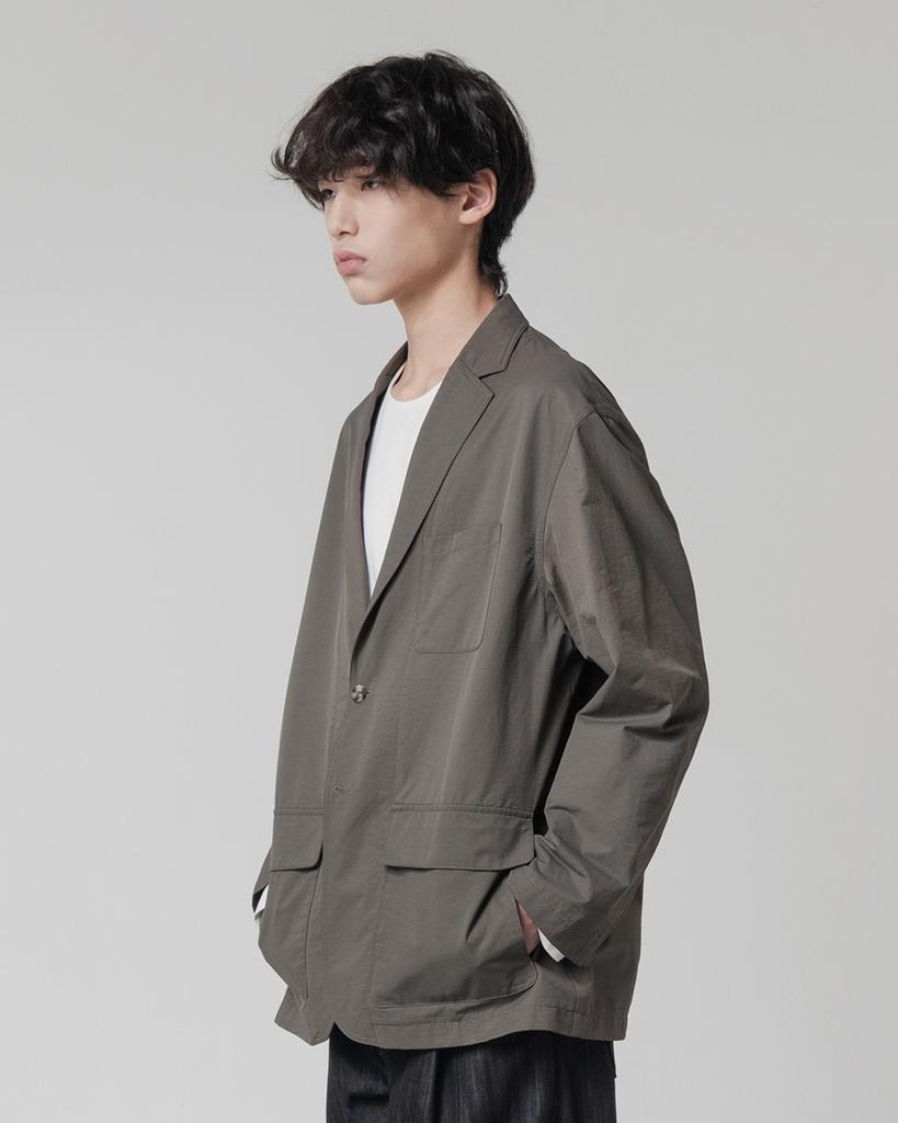 Dimitri Black Sidefix Shooting Blazer Jacket_Gray