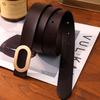 Women's High-end Belt Genuine Leather Fashionable Simple and Elegant OL Women's Belt Two-layer Leather Cowhide Belt Women's Belt