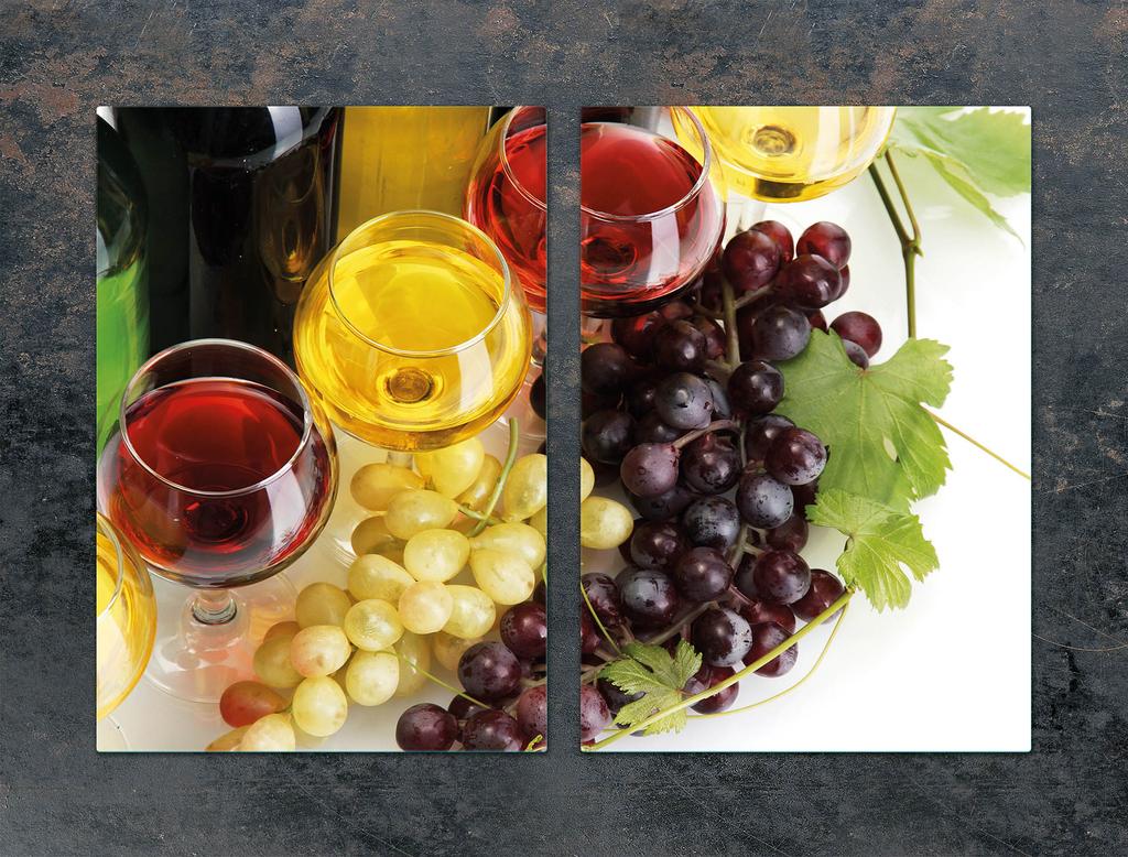SZKLANA PŁYTA OCHRONNA DO KUCHNI 2x35x52 WINO