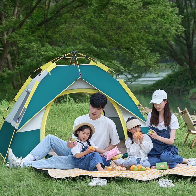 Walking Bear Strict Selection Tent Outdoor Automatic Quickly Open Camping Tent Rain-Proof Multi-Person Camping Two Doors and Two Windows