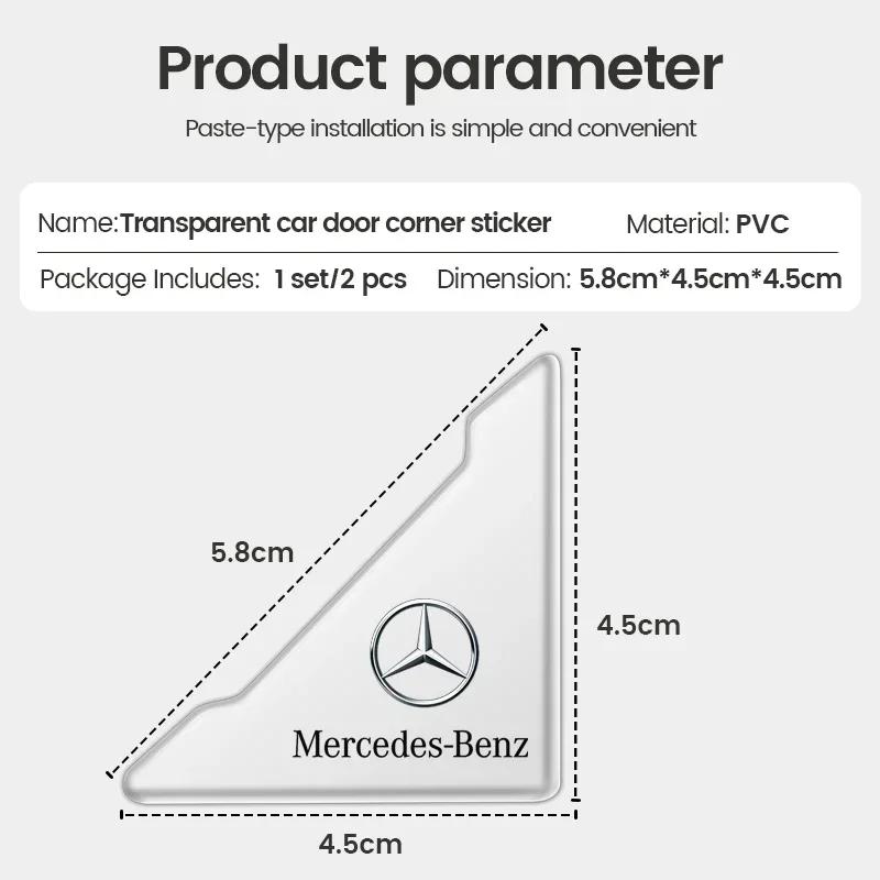 Hot Car Sticker 2pcs Car Door Corner Protection Decals Stickers for Mercedes Benz AMG E S C A B Class GLE GLS CLS GLC CLA GLA GL