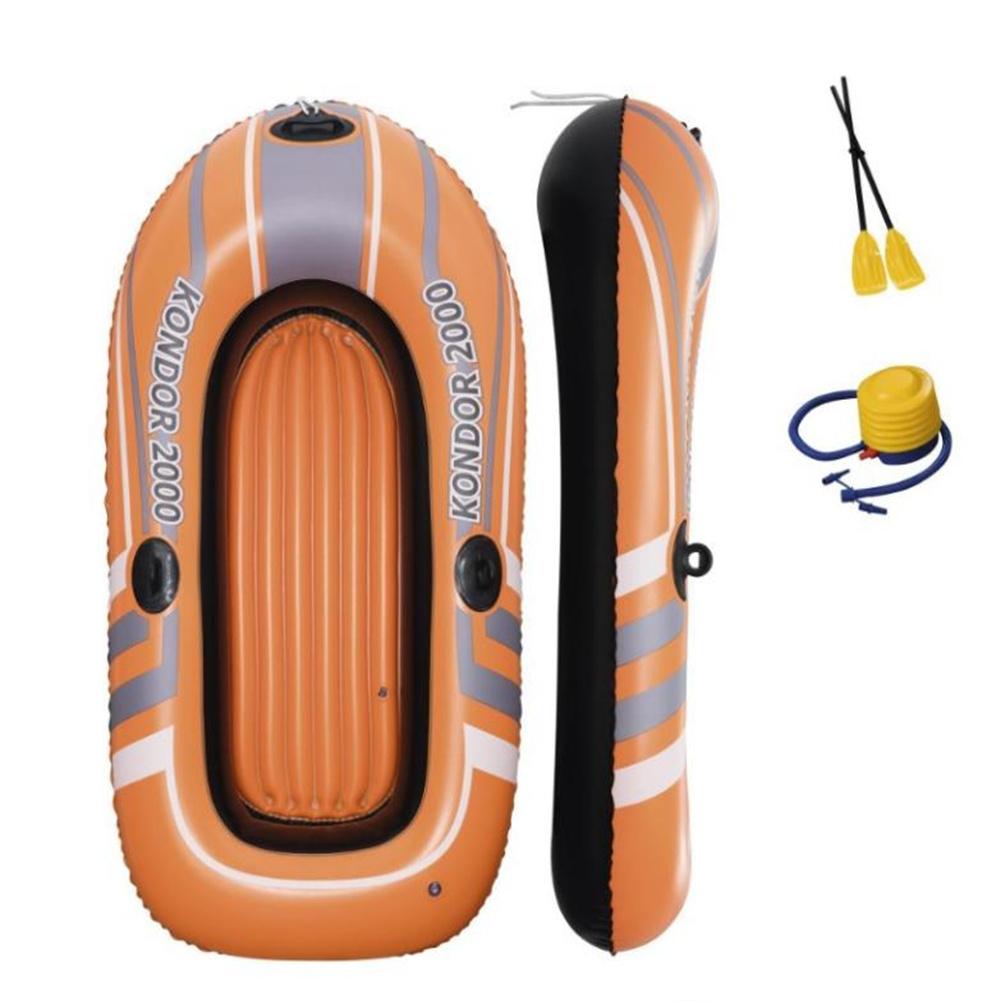 

Portable Inflatable Boat Thickened Kayak With Paddles Pump Water Toys Swim Pool Accessories 61100 2 Person#1