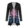 Women's Fashion Christmas Print Jacket Long Sleeve Casual Cardigan Coat